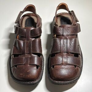 Born Closed Toe Adjustable Sandal Brown Men’s 9
